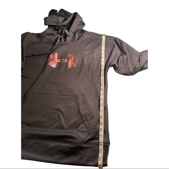 NWT Women's UNDER ARMOUR HOODIE Reflective Logo COLD dark gray  XS - Picture 4 of 7